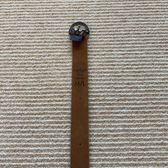 Lucky Brand Embroidered Leather Belt - Picture 6 of 6